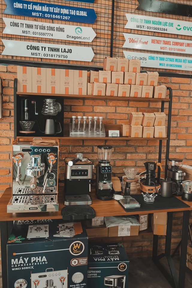hello5coffee quầy sản phẩm